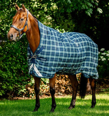 Horseware Ireland Rhino Wug Turnout - Hunter Check / Navy & Green (0g)